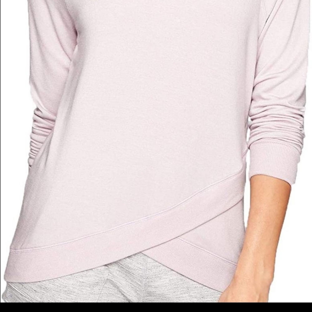 Heather Pink Criss Cross Sweater
